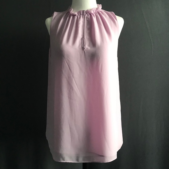 NWOT Naked Zebra Ruffle Mock Neck Tank - Picture 1 of 6